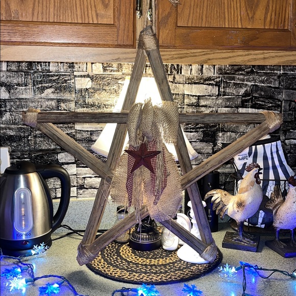 Hangable Rustic Wooden Star Wall Decor/ Handmade by me - Picture 5 of 11